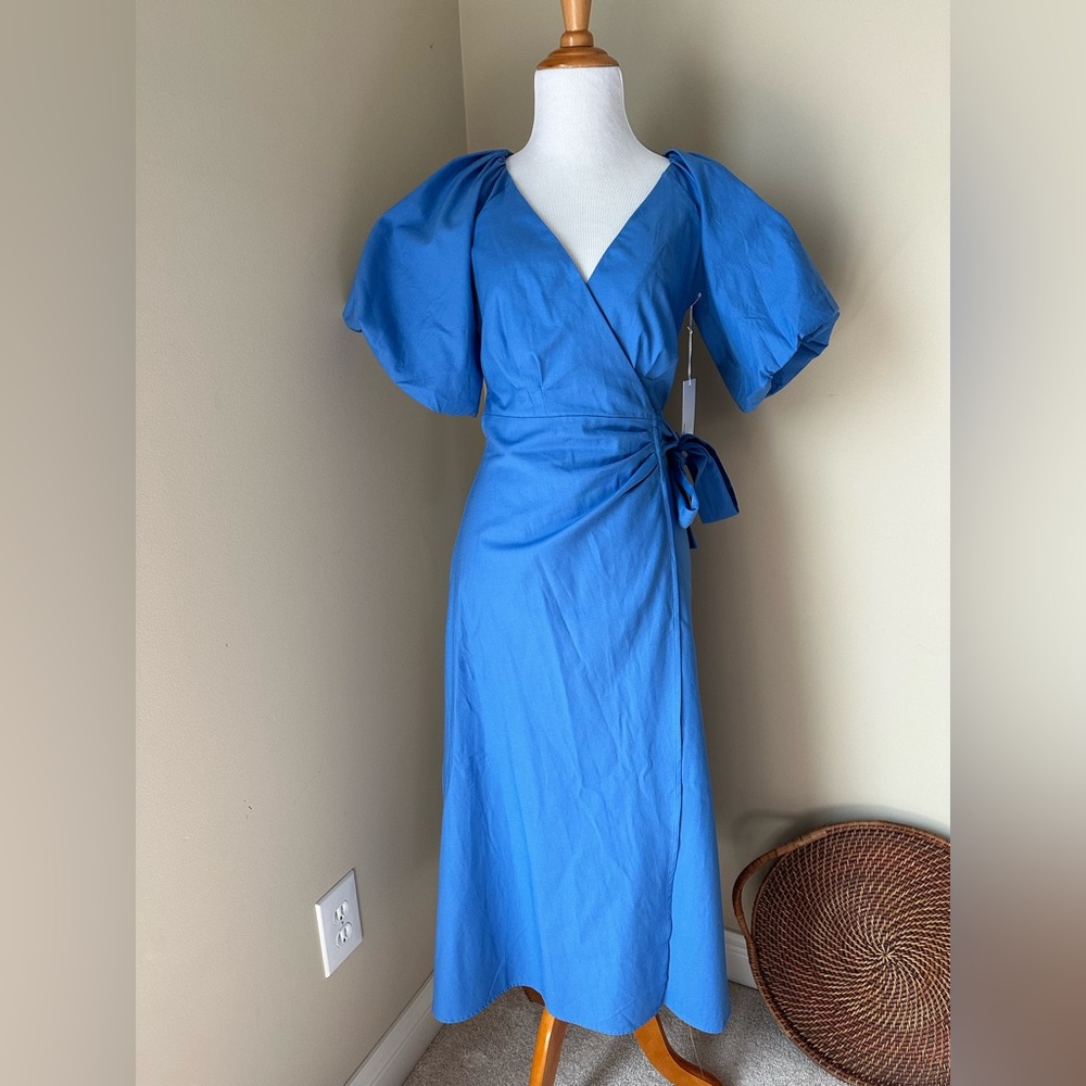 NWT Reformation Olea dress in Dusk blue color xs